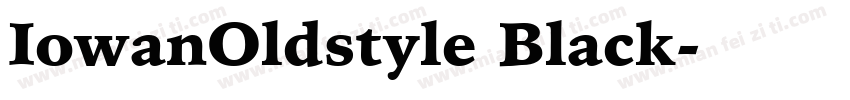IowanOldstyle Black字体转换